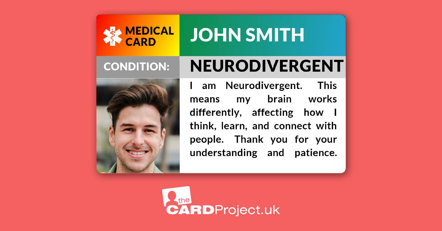Neurodivergent Photo Medical ID Card (FRONT)
